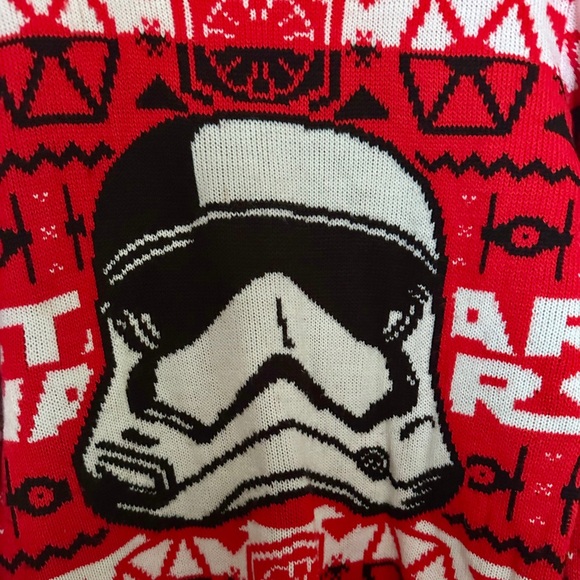 ThinkGeek Men's Sz Med Star Wars Stormtrooper Ugly Christmas Sweater - Dark Side - Picture 2 of 9